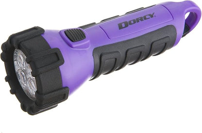 Dorcy 55 Lumen Floating Water Resistant LED Flashlight Bundle with Carabineer Clip, Purple (41-2508) and Pink (41-2509)