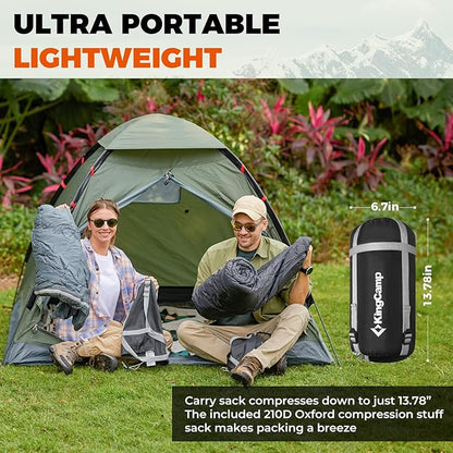 KingCamp Sleeping-Bags Down Sleeping Bag for Adults, Recycled 700 FP Cold Weather 3-4 Season Sleeping Bag
