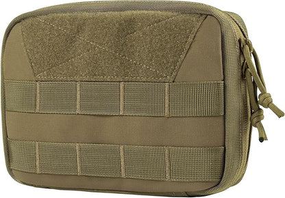 OneTigris MOLLE Pouch, Tactical Admin Pouch Belt EDC Tool Organizer Zippered Utility Waist Pack 7.5"x5"x2"