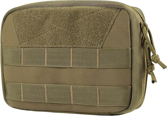 OneTigris MOLLE Pouch, Tactical Admin Pouch Belt EDC Tool Organizer Zippered Utility Waist Pack 7.5"x5"x2"