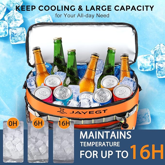 Kayak Cooler Behind Seat - Waterproof Cooler Bag Compatible with Lawn-Chair Seat Kayak，Kayak Accessories Camping Cooler, Portable Ice Chest for Fishing, Beach,Picnic, Trips