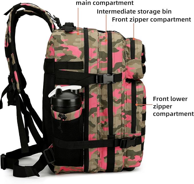 Military Tactical Backpack for Men and Women Army 3 Days Assault Pack Bag Large Rucksack with Molle System for Hiking Cycling Skiing Camping Climbing