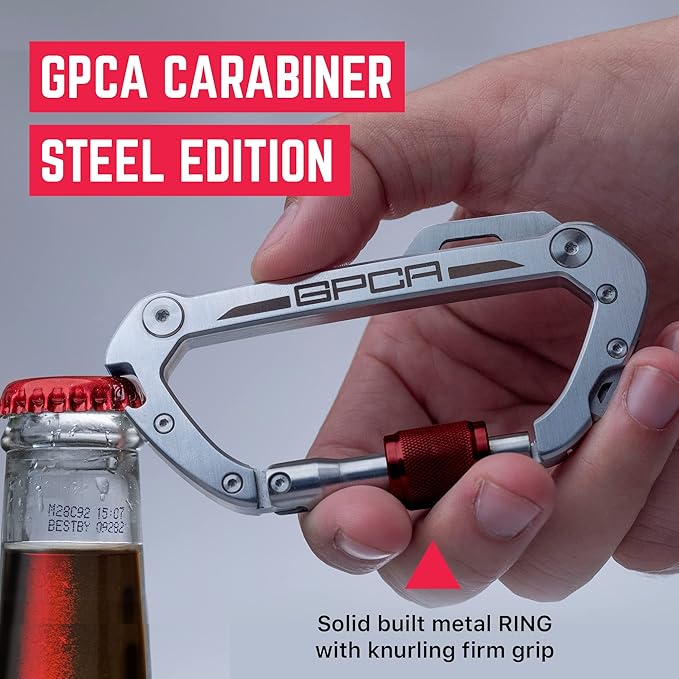 GPCA Adventurer EDC Gear Kit Deal, Includes GP Money Clip,GP 1945 Bolt Action Pen Pro,Red Key Tag, Steel Carabiner Keychain, and Night Rider Decal, Heavy-Duty Tools for Outdoors