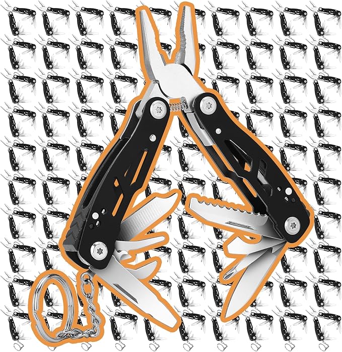 2PCS Bovgero Mini Multitool Pliers 15 in 1, Handmade Multi Tool Plier, Premium Keychain Multitool, Small Multi-tool, Birthday Fatherâ€™s Day Gift for Men Him Husband Boyfriend Father Handyman