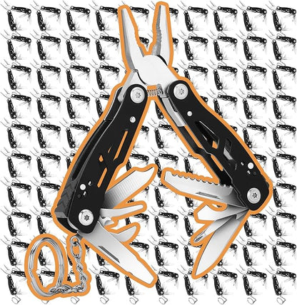 2PCS Bovgero Mini Multitool Pliers 15 in 1, Handmade Multi Tool Plier, Premium Keychain Multitool, Small Multi-tool, Birthday Fatherâ€™s Day Gift for Men Him Husband Boyfriend Father Handyman