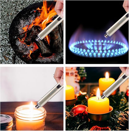 2 Pack Electric Lighters for Candle,Arc Candle Lighter with USB Charging,Flameless Windproof,Aromatherapy,Candles,BBQ,Kitchen,Camping,Gifts for Women, Mom, Thanksgiving, Christmas. (Gradient Colors)