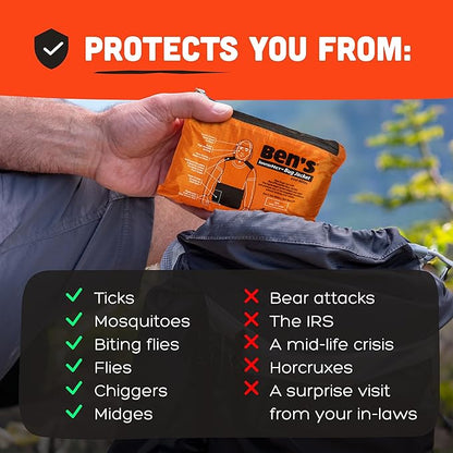 Ben's InvisiNet Bug Jacket & Mitts - Durable & Comfortable Insect Protection for Outdoor Activities - Fine Mesh Bug Net