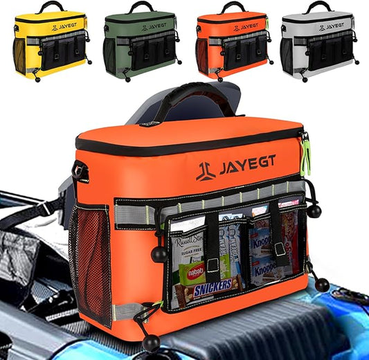 Kayak Cooler Behind Seat - Waterproof Cooler Bag Compatible with Lawn-Chair Seat Kayak，Kayak Accessories Camping Cooler, Portable Ice Chest for Fishing, Beach,Picnic, Trips