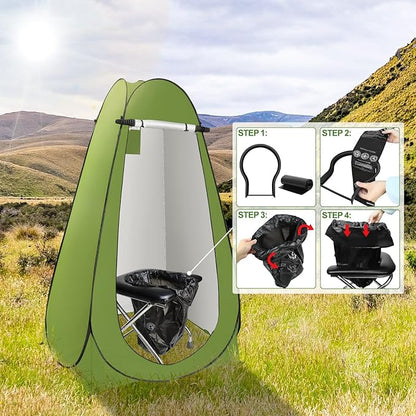 BLIKA Portable Toilet Kit for Adults, Instant Pop Up Privacy Tent