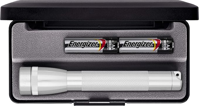 Maglite Mini Incandescent 2-Cell AA Flashlight in Presentation Box, Silver