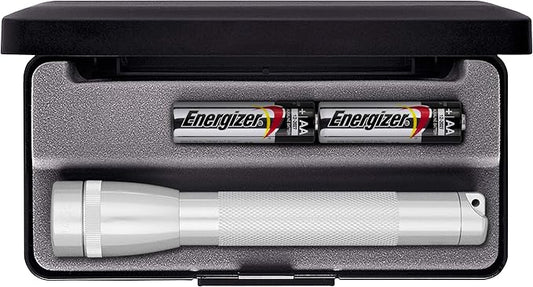 Maglite Mini Incandescent 2-Cell AA Flashlight in Presentation Box, Silver