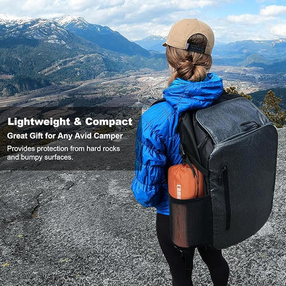 CAMULAND Camping Mattress 2 Person, Double Sleeping Pad for Camping Mat Inflatable Air Bed with Pillow Built-in Foot Pump Backpacking Hiking Traveling Gear Compact Self Inflating
