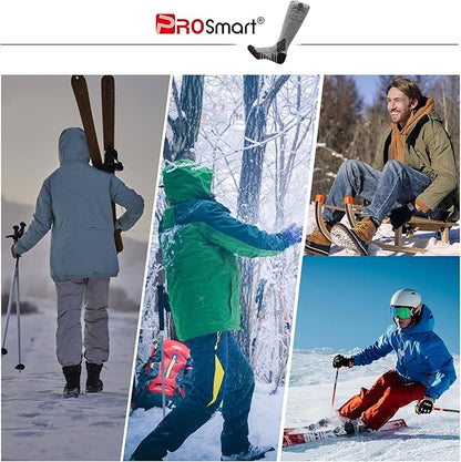 PROSmart Heated Socks Rechargeable Electric Sock - Battery Operated Thermal Warming Socks for Men & Women Suitable for Outdoor Hunting Cold Winter Skiing Camping