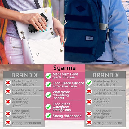 Female Urination Device,Portable Reusable Urinal Funnel with Extension Tube,Small Folding Storage,Suitable for Travel, Festivals, Camping,Traffic Jams,Etc,Includes Waterproof Bag,Waterproof Cup