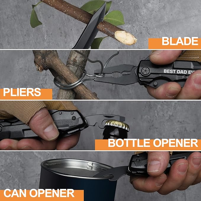 Fathers Day Dad Gifts from Daughter Son Wife - Dad Gifts for Fathers Day, Gifts for Dad - Birthday Gifts for Dad, Dad Christmas Practical Gifts - Stocking Stuffers for Dad, Pocket Multitool Knife