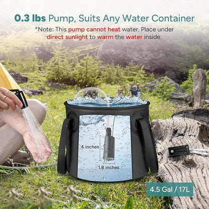 DR.PREPARE 4.5 Gal Camping Shower and 4 Gal Camp Shower Bag Bundle