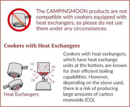 CAMPINGMOON Compact Foldable Stove w/Micro Regulator w/4Flex w/igniter XD-2F