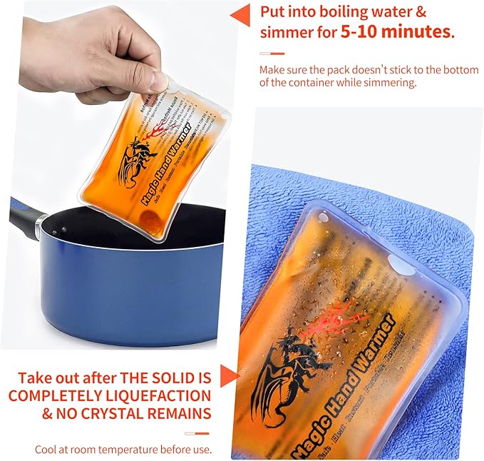 8 Pack Magic Hand Warmers, Reusable Snap Heat Packs, Reusable Pocket Hand Warmers, Portable Hand Warmers Used for Outdoor, Indoor, Working, Studying, Camping, Warm Gifts for Adults or Kid(P0125)