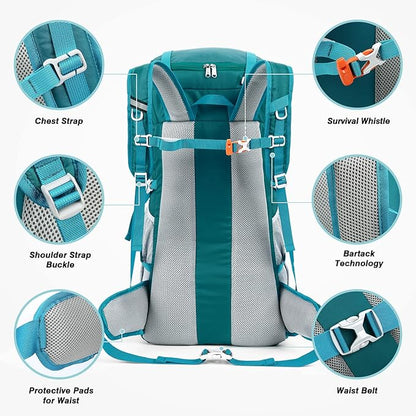 HOMIEE 50L Hiking Backpack Travel Bag Waterproof Camping Backpack with Rain Cover Lightweight Backpacking Backpack Rucksack
