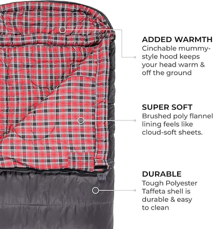 Teton Celsius XXL Sleeping Bag, Cold Weather Sleeping Bags for Adults and Kids, Camping Made Easy and Warm. Compression Sack Included, 35F, 25F, 0F, 20F Degree