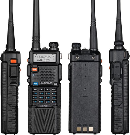 BAOFENG UV-5RX (Upgraded of UV-5R) Multi-Band Ham Radio, 136-174/400-520Mhz Receiving, Two Way Radio with 805s Antenna ＆ 771 Antenna (2 Pack)