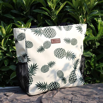 ESVAN Original Floral Water Resistant Large Tote Bag Shoulder Bag for Gym Beach Travel Daily Bags Upgraded