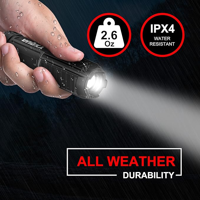 2 Pack USB Rechargeable Flashlight - Small & Bright LED Mini Flashlights, High Lumens, 4 Modes, Zoomable, The Size of Pocket Gifts for Kids