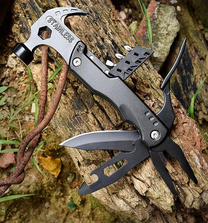 1X Survival Tools Gadgets Multitool Hammer, Father's Day Gifts Birthday Present for Men Dad Boy Grandpa, 14 in 1 DIY Survival Gadget Kit Tool Camping Backpacking Accessories