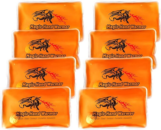 8 Pack Magic Hand Warmers, Reusable Snap Heat Packs, Reusable Pocket Hand Warmers, Portable Hand Warmers Used for Outdoor, Indoor, Working, Studying, Camping, Warm Gifts for Adults or Kid(P0125)