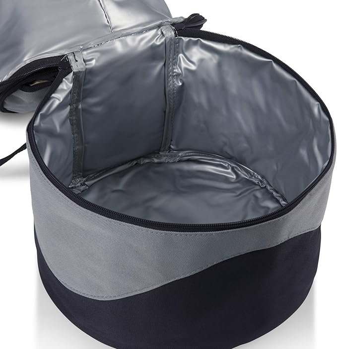 ONIVA - a Picnic Time brand Caliente Portable Charcoal Grill & Cooler Tote, Take Anywhere BBQ Grill with Cooler Bag, Grill for Outdoor Use, (Black with Gray Accents)