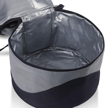 ONIVA - a Picnic Time brand Caliente Portable Charcoal Grill & Cooler Tote, Take Anywhere BBQ Grill with Cooler Bag, Grill for Outdoor Use, (Black with Gray Accents)