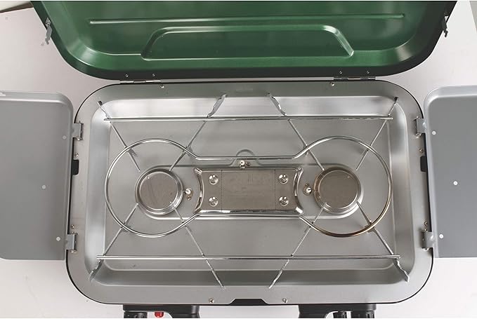 Coleman Classic 3-Burner Propane Camping Stove, Portable Camp Stove with 3 Adjustable Burners & Push-Button Instant Ignition, 28,000 BTUs for Camping, Tailgating, Grilling, BBQs, & More