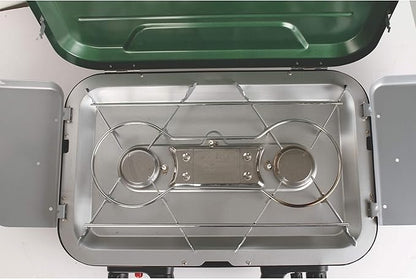 Coleman Classic 3-Burner Propane Camping Stove, Portable Camp Stove with 3 Adjustable Burners & Push-Button Instant Ignition, 28,000 BTUs for Camping, Tailgating, Grilling, BBQs, & More