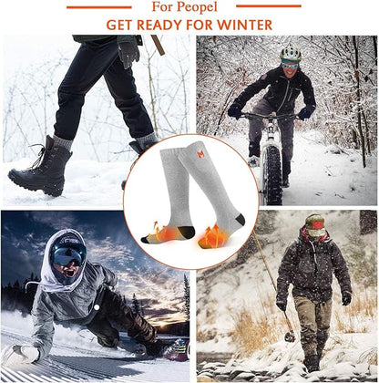 Heated Socks, Electric Heated Socks for Men Women, Battery Heated Socks for Skiing Camping Cycling Hunting Fishing Outdoor Warm Winter