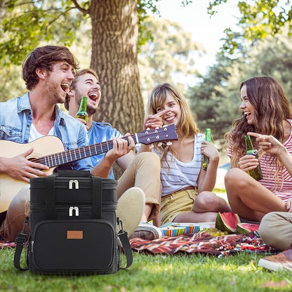 Lifewit Lunch Box for Men Women, Large Insulated Soft Cooler Bag, Leakproof, 21L Capacity, Black