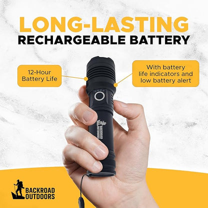 250000 Lumens Bright LED Rechargeable Flashlight 5 Modes Tactical Camping Fast Charging Waterproof (XHP50)
