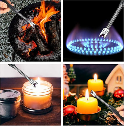2 Pack Candle Lighter,Arc Lighter with USB Charging,Flameless Windproof,LED Battery Display,Safety Switch,Rotate 360 Degrees,for Aromatherapy,Candles,BBQ,Camping.(Black&Red)…