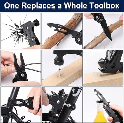Multitool Camping Accessories, Christmas Gifts for Men Dad Husband,14 in 1 Survival Tool ，Emergency Life-saving Tool