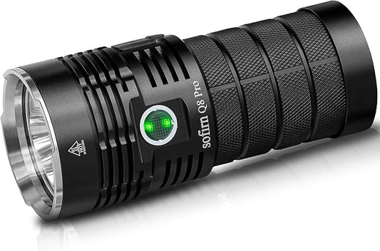 sofirn Q8 Pro Rechargeable Flashlight 11000 Lumen, Super Bright Flashlight with 4 x LED, Max 400 Meters Beam Distance, Powerful Flashlight for Camping, Fishing, Emergency (Q8 pro-6500K)