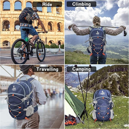 Hiking Backpack Packable 40L Foldable Camping - Lightweight Travel Daypacks Water-resistant Backpacks Outdoor Sports for Men Women (Blue)