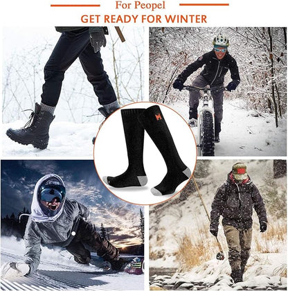Heated Socks, Electric Heated Socks for Men Women, Battery Heated Socks for Skiing Camping Cycling Hunting Fishing Outdoor Warm Winter
