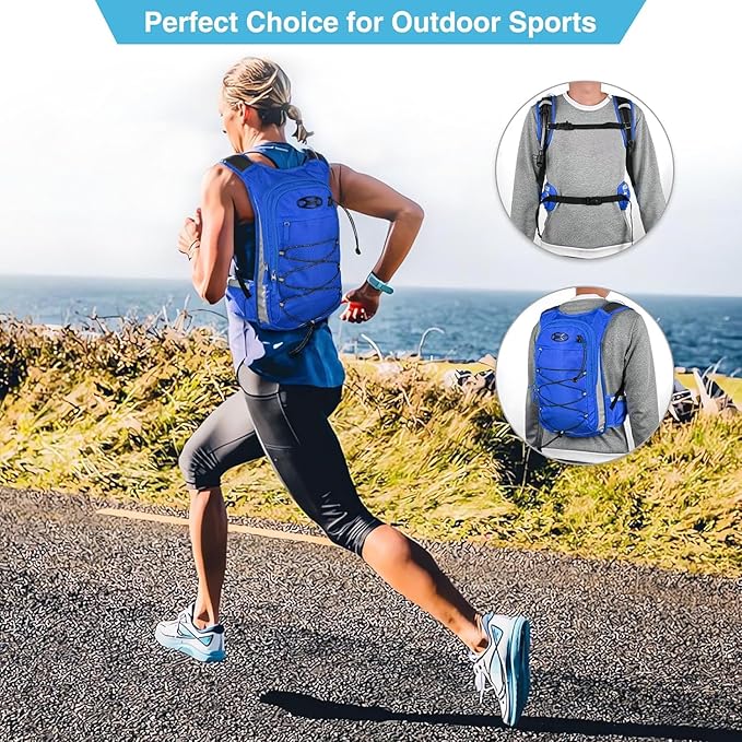 3L Hydration Backpack, Insulated Water Backpack, Hiking Backpack with Water Bladder, Lightweight Water Backpack for Hiking, Biking, Running, Climbing