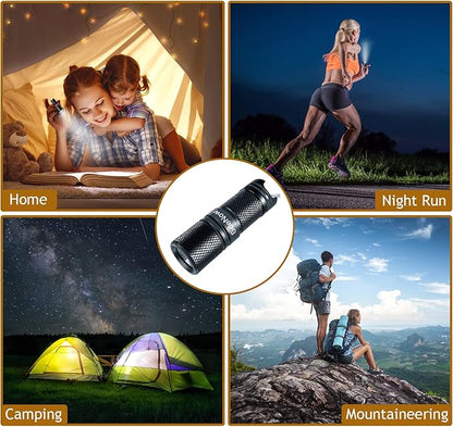SdeNow Mini Flashlight Keychain with Micro USB Rechargeable Tiny Flashlight Brightness can Achieve up to 200 lumens for EDC Torch