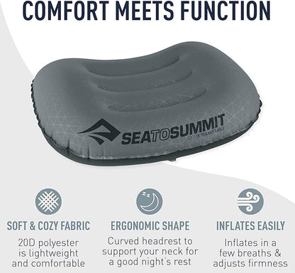 Sea to Summit Aeros Ultralight Inflatable Camping and Travel Pillow, Regular (14.2 x 10.2), Aqua