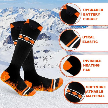 Heated Socks for Men Women,5000mAh Rechargeable Foot Warmer Electric Heating Socks with 3 Heating Settings & App Remote Control Thermal Electric Socks,Warm Socks for Hunting Skiing Camping Hiking