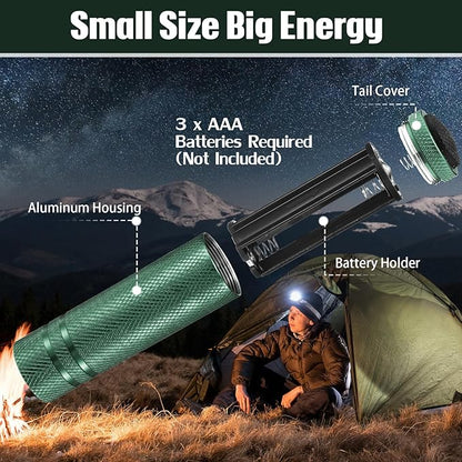 36 Pack Mini Flashlights Bulk, Bright Aluminum Handheld Flashlight with Lanyard, Small LED Flashlights for Kids Night Reading Emergency Hurricane Camping Party Favors(Fresh Color)