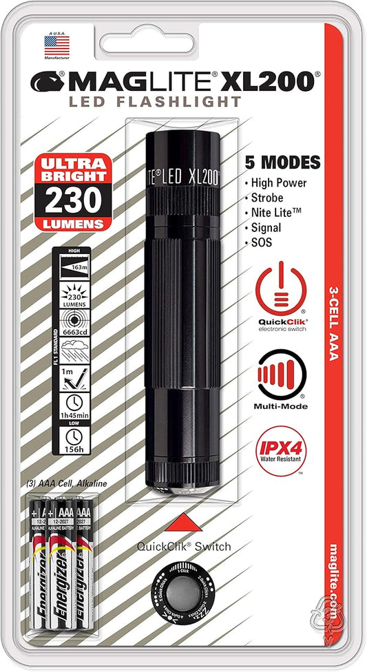 MagLite - XL200-S3016 Maglite XL200 LED 3-Cell AAA Flashlight, Black