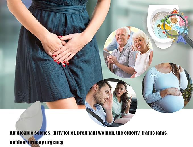 Female Urination Device,Reusable Urinal for Car Travel Women Pee Funnel Allows Women to Pee Standing Up,Women's Urinal for Travel and Outdoor Camping