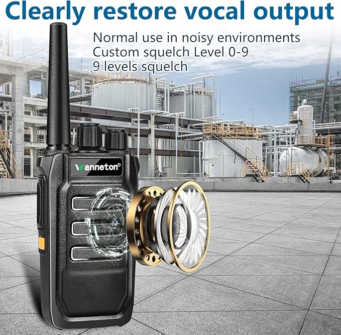 F1 GMRS walkie talkies for Adults Long Range,One-Key decoding Copy Frequency, Compatible with Most Portable Handle Two Way radios,16 CH, 205 Privacy Codes, VOX, Scan, programmable(2 Pack)