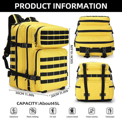 Military Tactical Backpack Army 3 Days Assault Pack Bag Large Rucksack with Molle System Hiking Treeking Rucksack